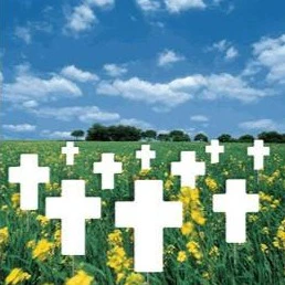 16"x22" Blank White Lawn Cross Yard Signs - Image 2