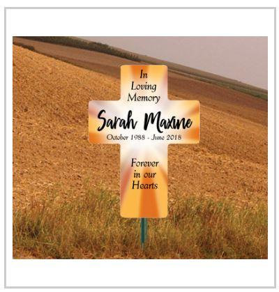 22"x16" Roadside Memorial Cross Sign - Image 5