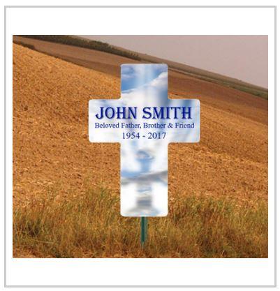 22"x16" Roadside Memorial Cross Sign - Image 6