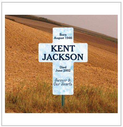 22"x16" Roadside Memorial Cross Sign - Image 8