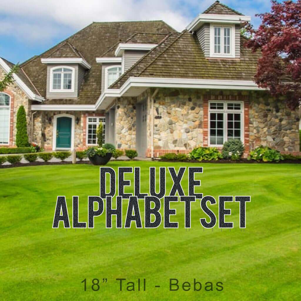 18" Bebas Faux Glitter Deluxe Alphabet Set - 130 pcs - Image 2