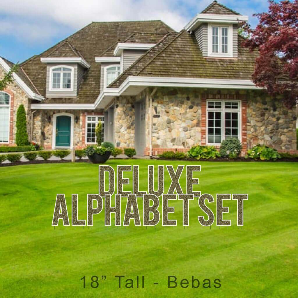 18" Bebas Faux Glitter Deluxe Alphabet Set - 130 pcs - Image 5