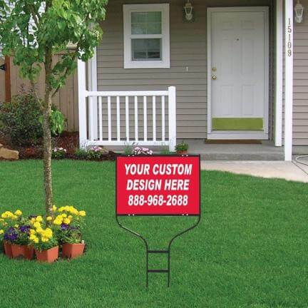 18"x24" Custom Realtor Yard Signs with Metal Frame