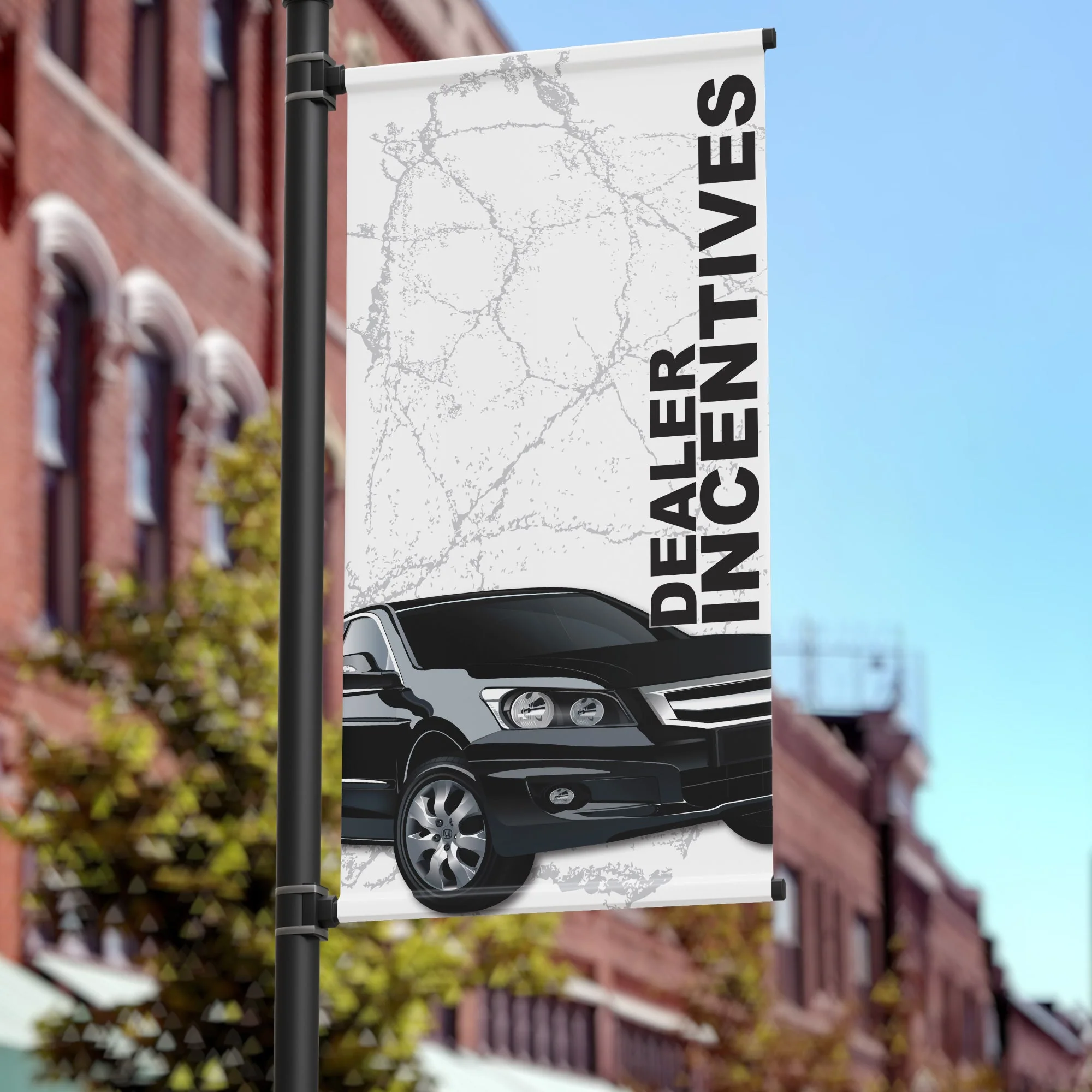 18"x36" Auto Sales Pole Banner, Dealer Incentives
