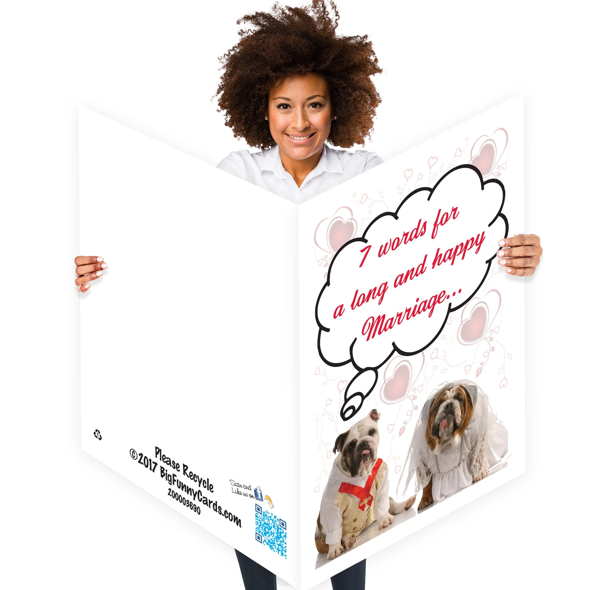 Wedding Bulldogs Giant Greeting Card