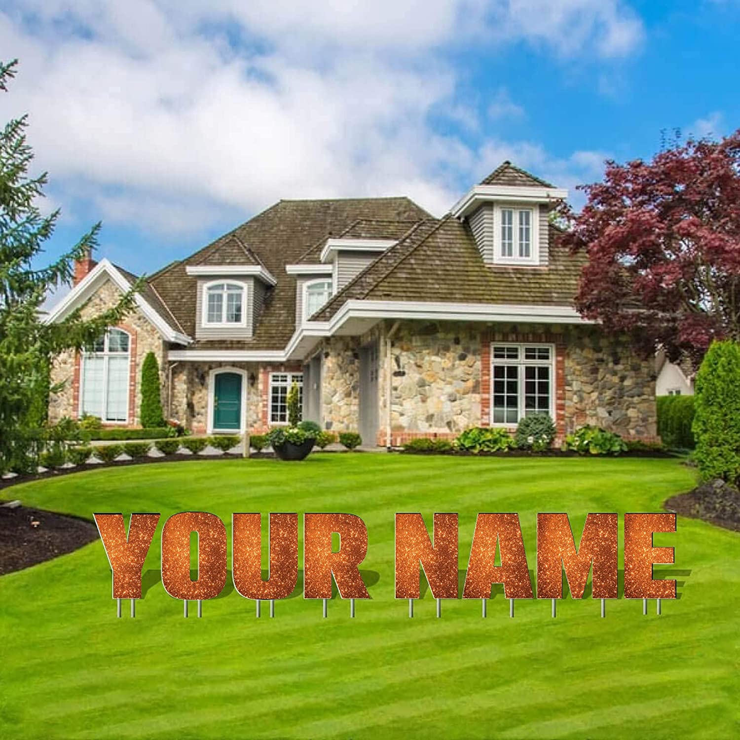 Custom Yard Letters | Breuer | Sparkle Fill 20" - Image 5