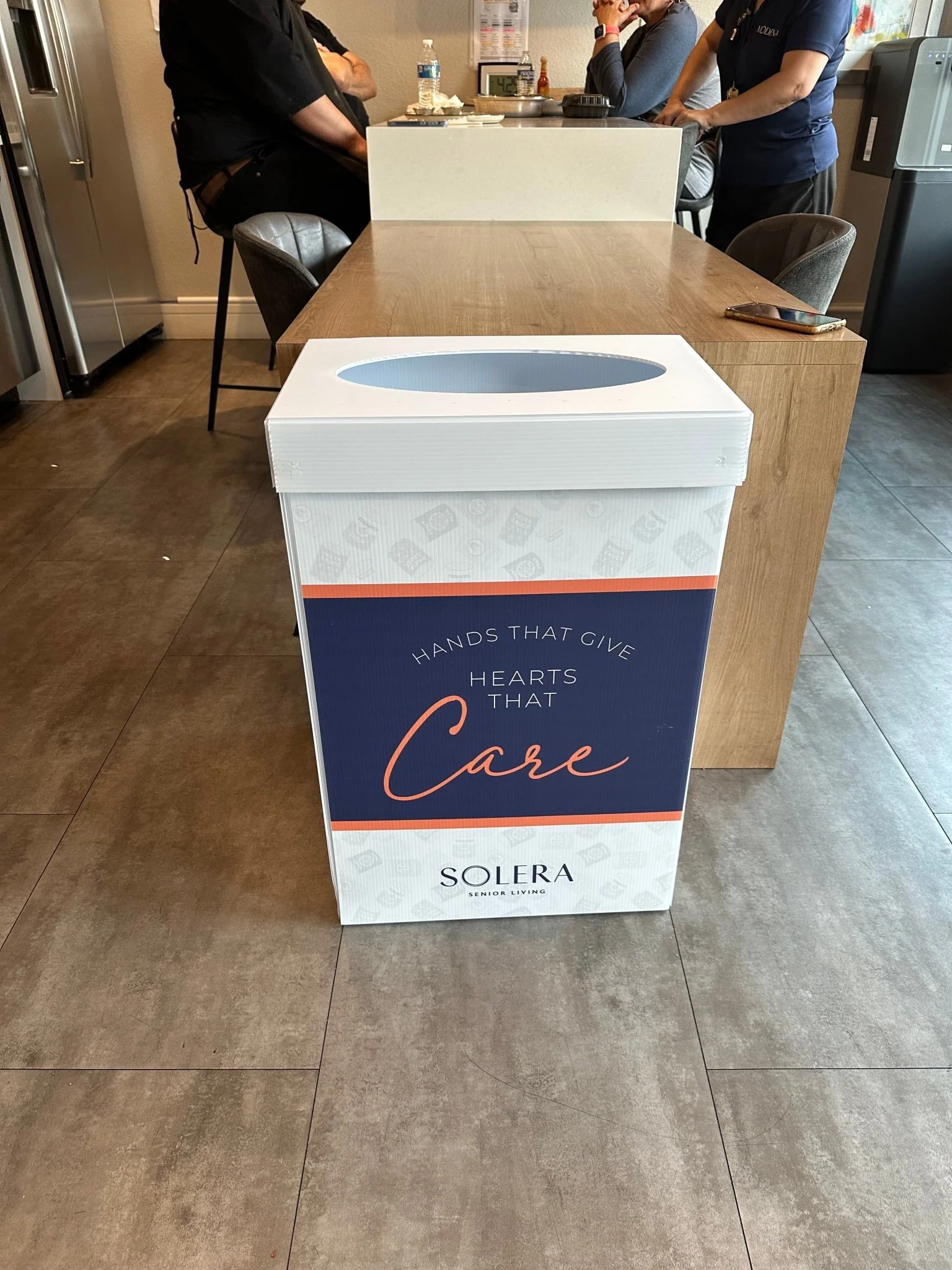 36.5 Gallons - Custom Full Wrap Print - Disposable Corrugated Plastic Trash Cans - Image 3