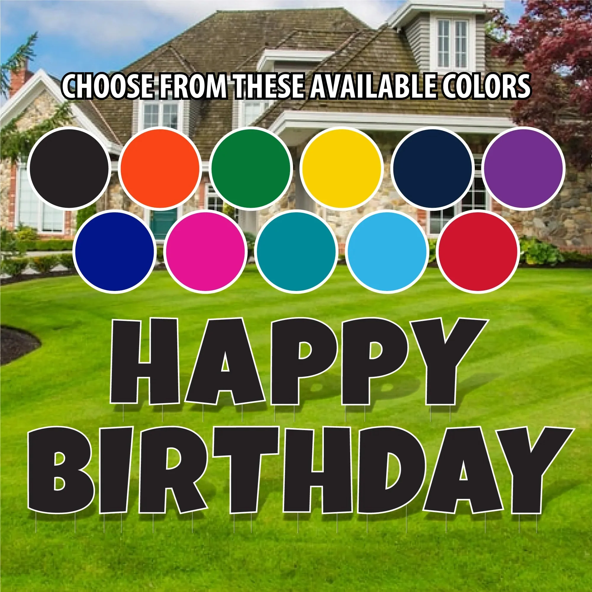 22.75" 'Luckiest Guy' Happy Birthday | Solid Color - 13 pc Set