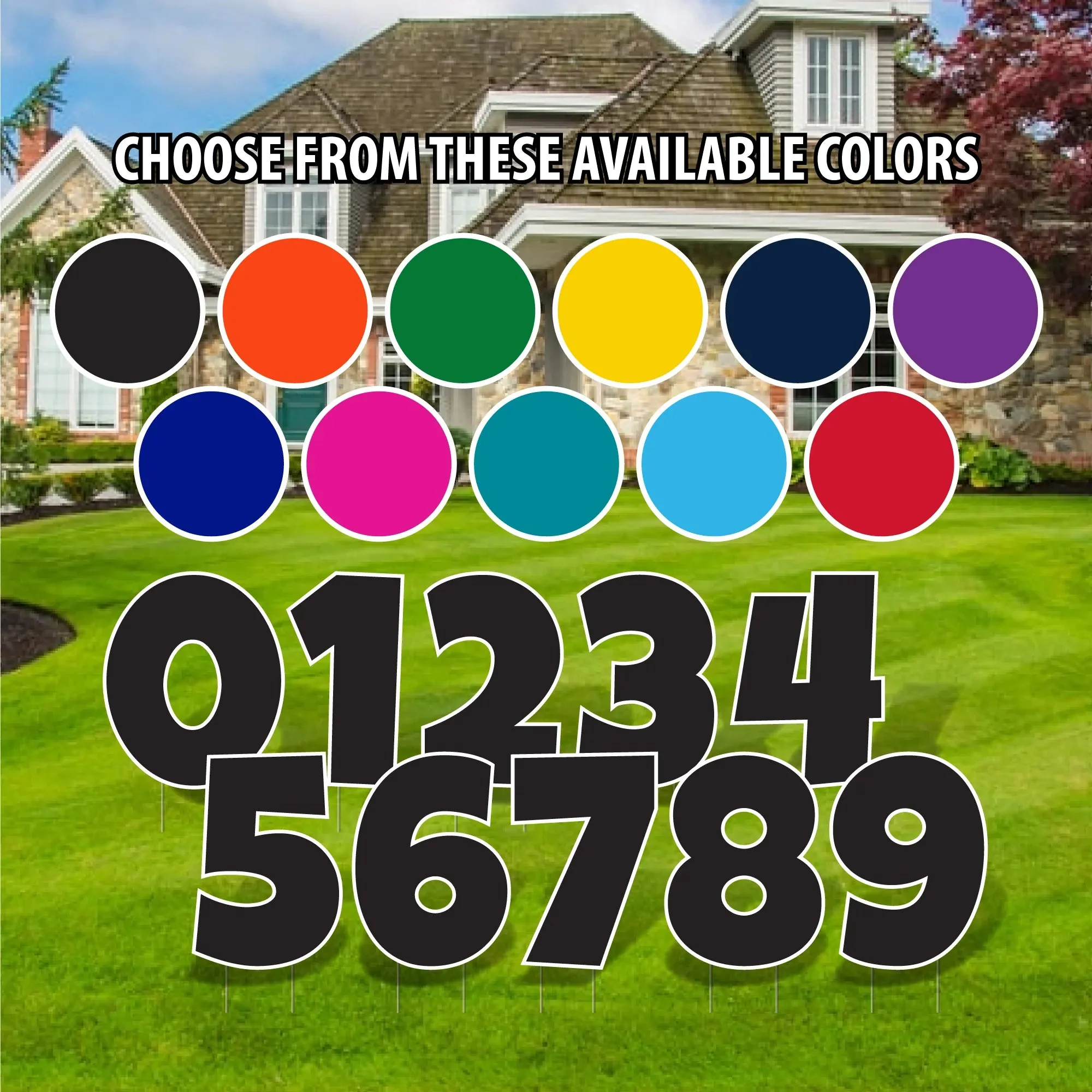 22.75" 'Luckiest Guy' Numbers Set | Solid Color - 10 pc Set