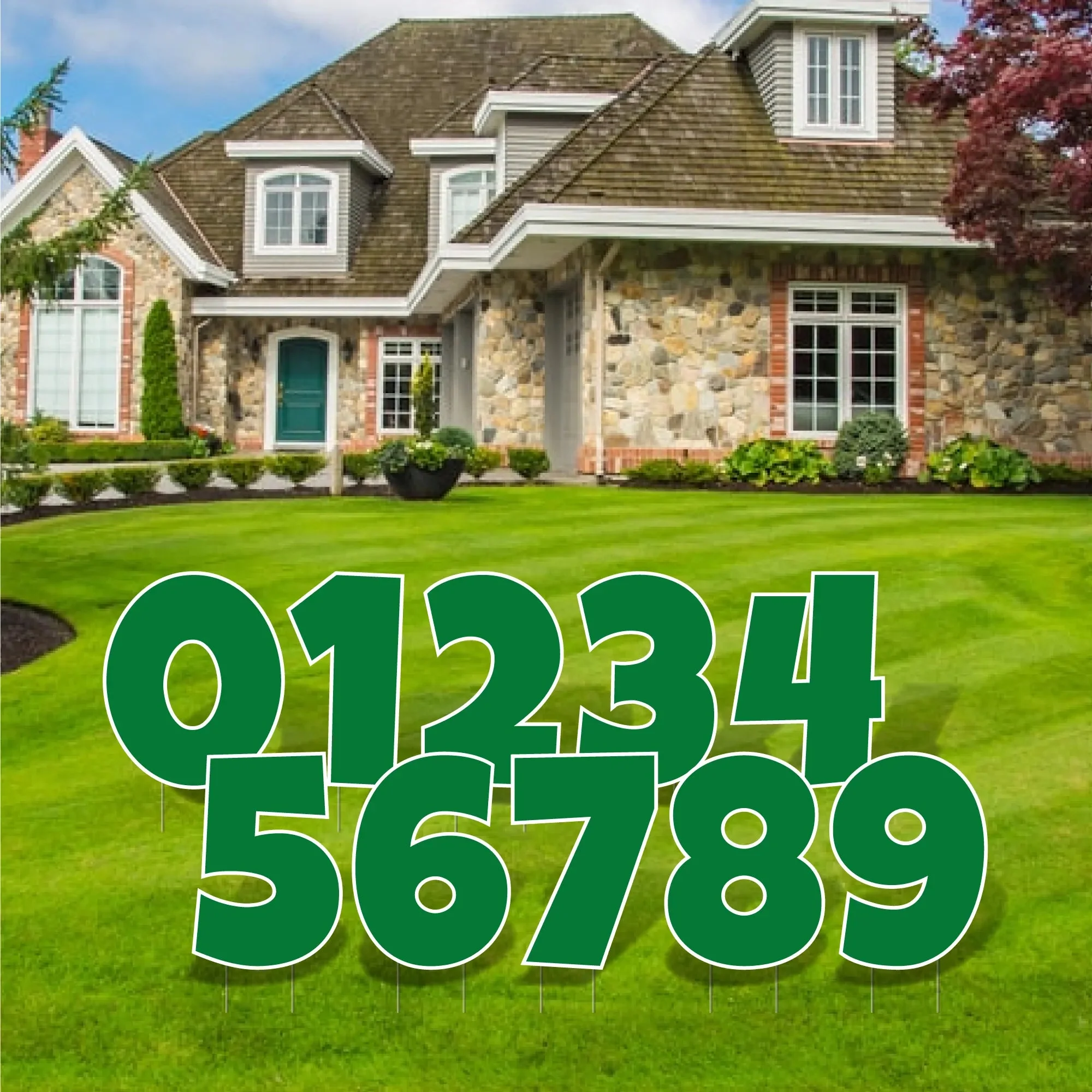 22.75" 'Luckiest Guy' Numbers Set | Solid Color - 10 pc Set - Image 9