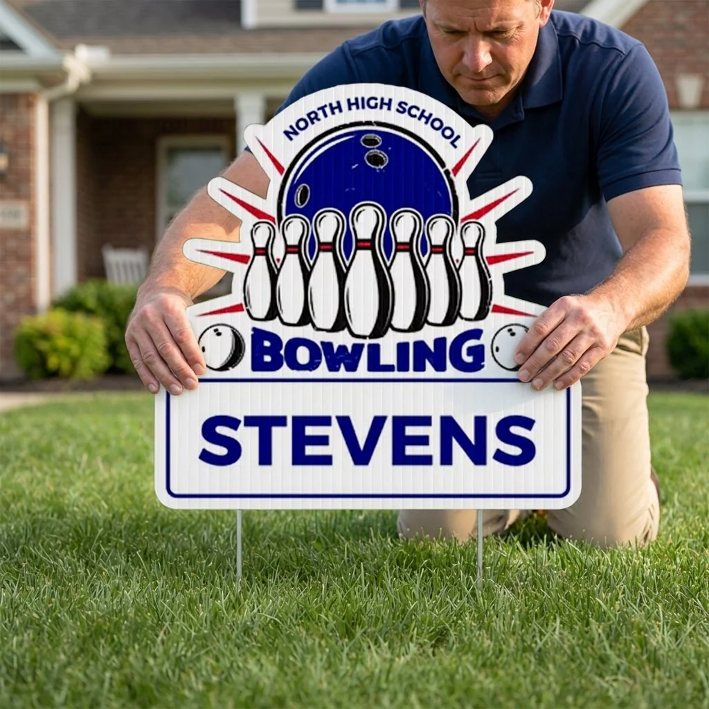 22" Bowling with Rectangle Shaped Yard Sign - Image 2