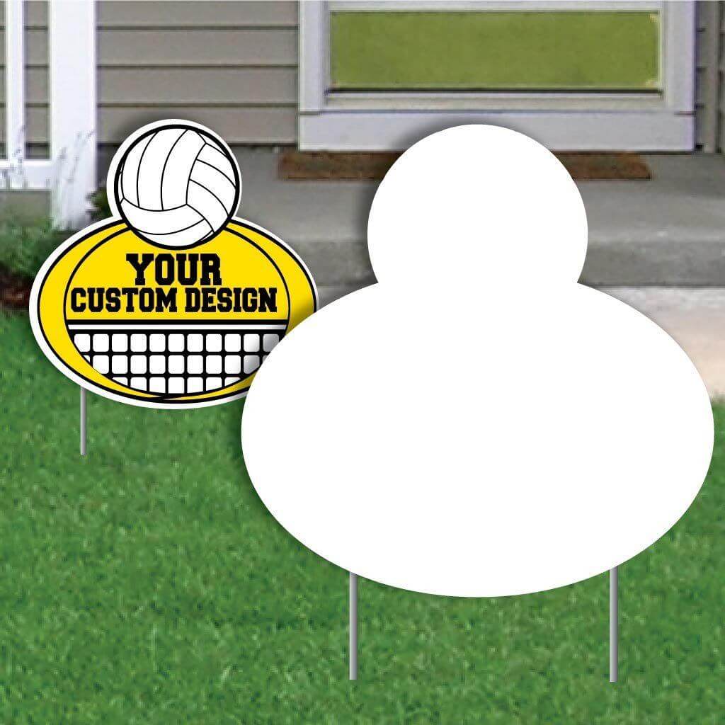 22" Circle with Oval Corrugated Plastic Yard Sign Blank - Image 5