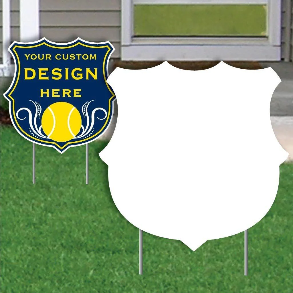 22" Shield Shaped Corrugated Plastic Yard Sign Blank - Image 5