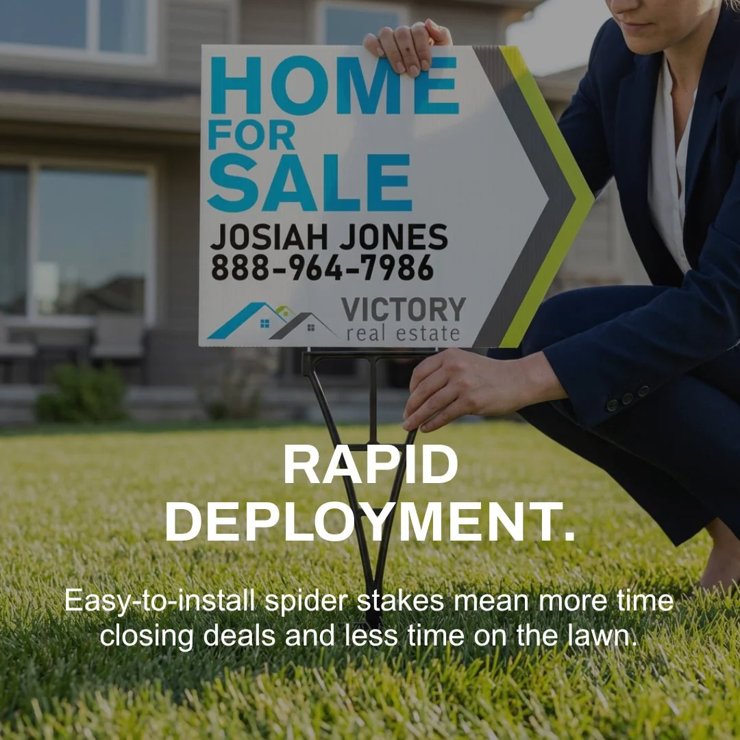 17.5"x23" 2 Sided Arrow Shaped Realtor Yard Signs Set - Image 2