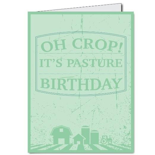 3' Giant Oh Crop! It's Pasture Belated Birthday Greeting Card - Image 2