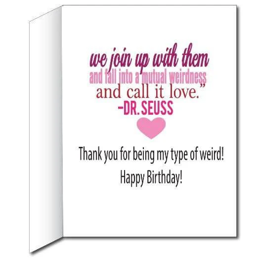 3' Giant Dr. Seuss Quote Birthday Greeting Card - Image 3