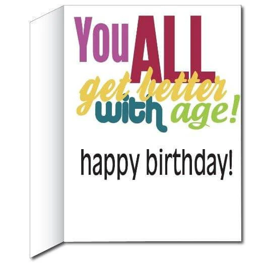 3' Giant You, Cheese, Wine, Crawford Birthday Greeting Card - Image 2
