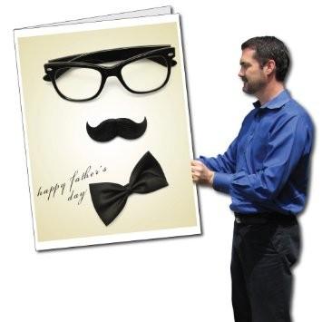 3' Giant Mustache Father's Day Greeting Card