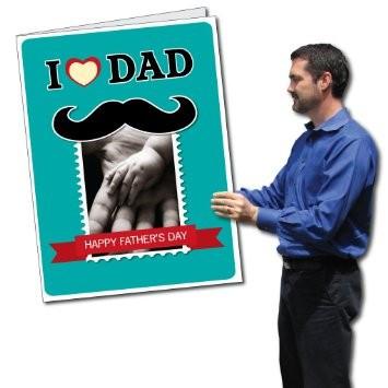 3' Giant I Love Dad Father's Day Greeting Card