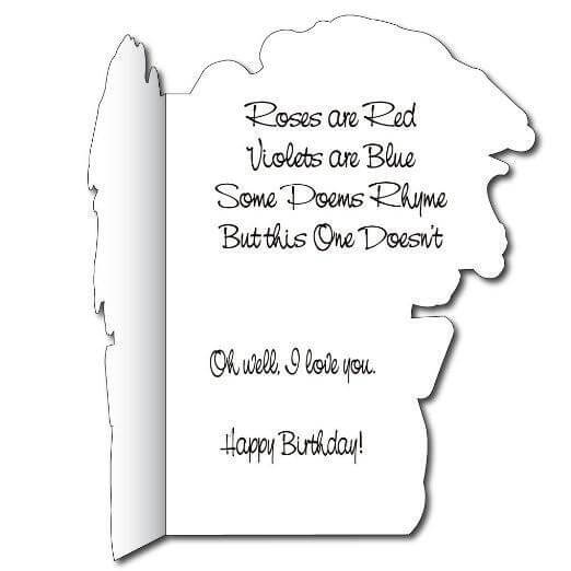 3' Giant Roses Cut Birthday Greeting Card - Image 3
