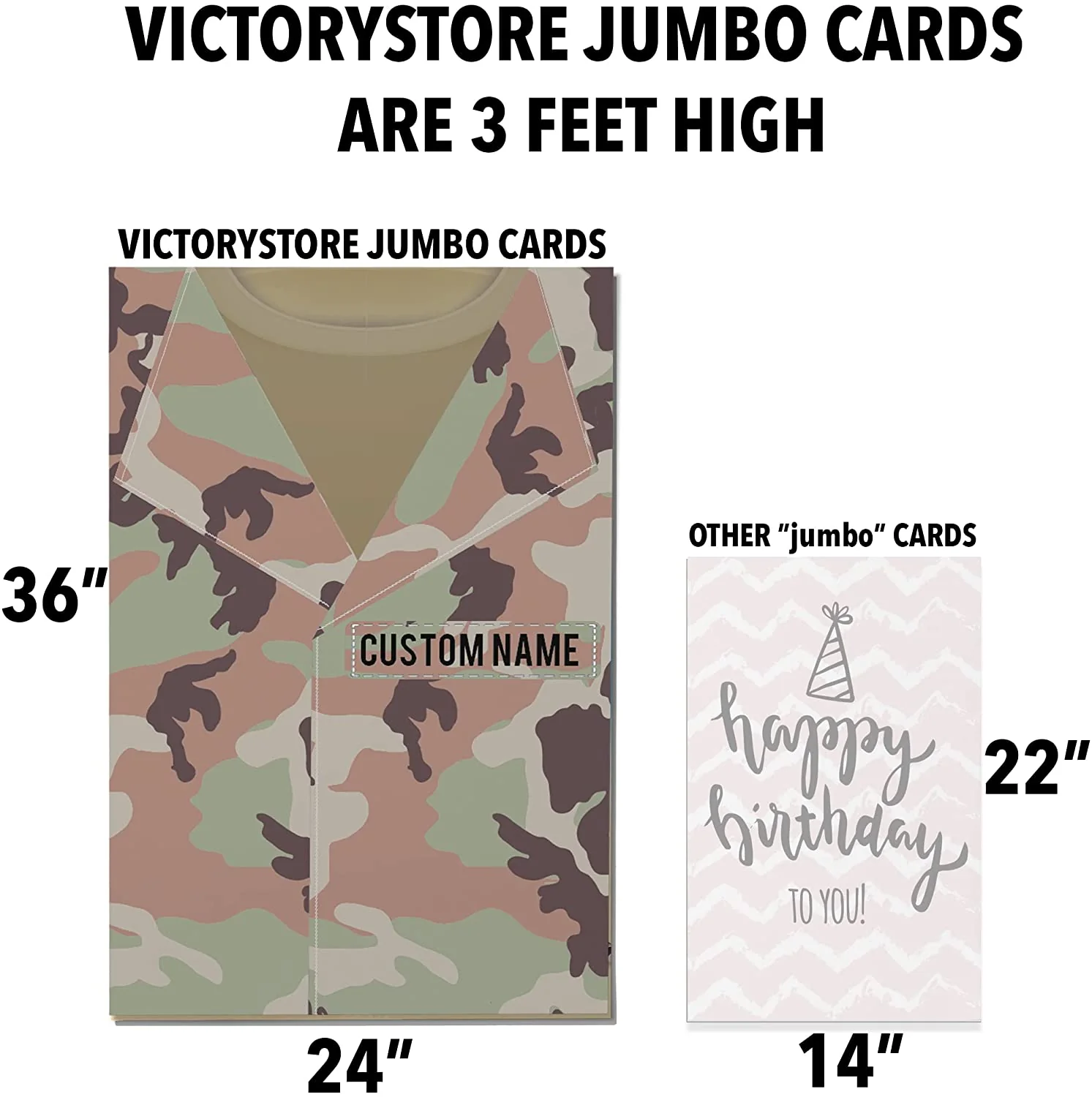 3' Custom Military Birthday Card - Image 3