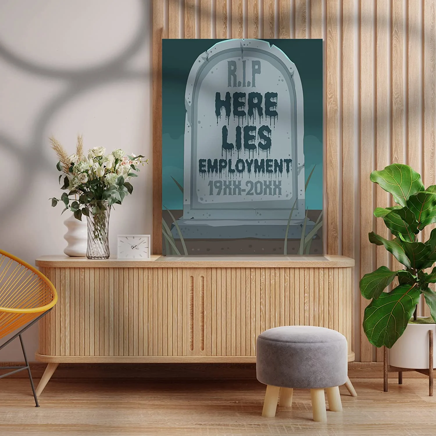 3' Here Lies Employment Retired In Peace Card - Image 5