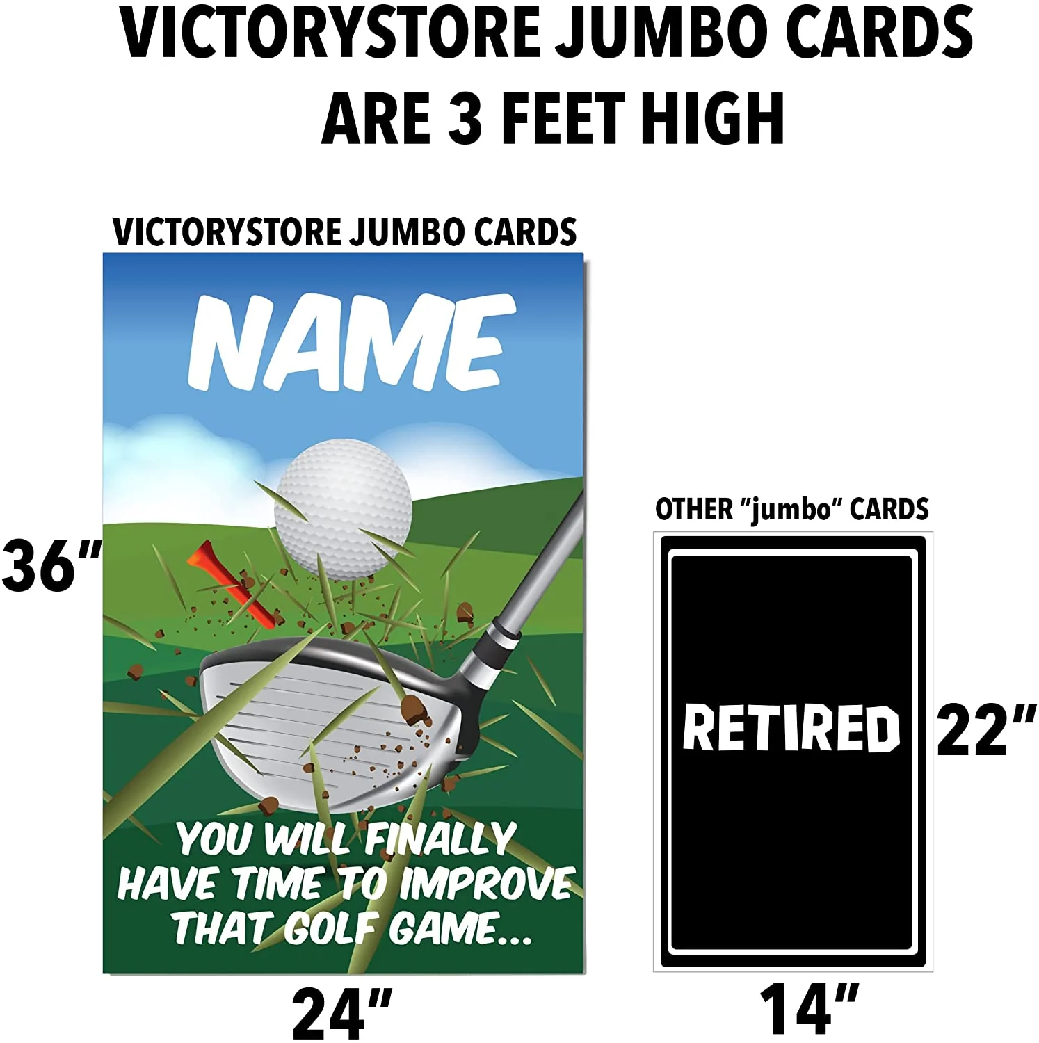 3' Jumbo Golfers Retirement Card - Image 4