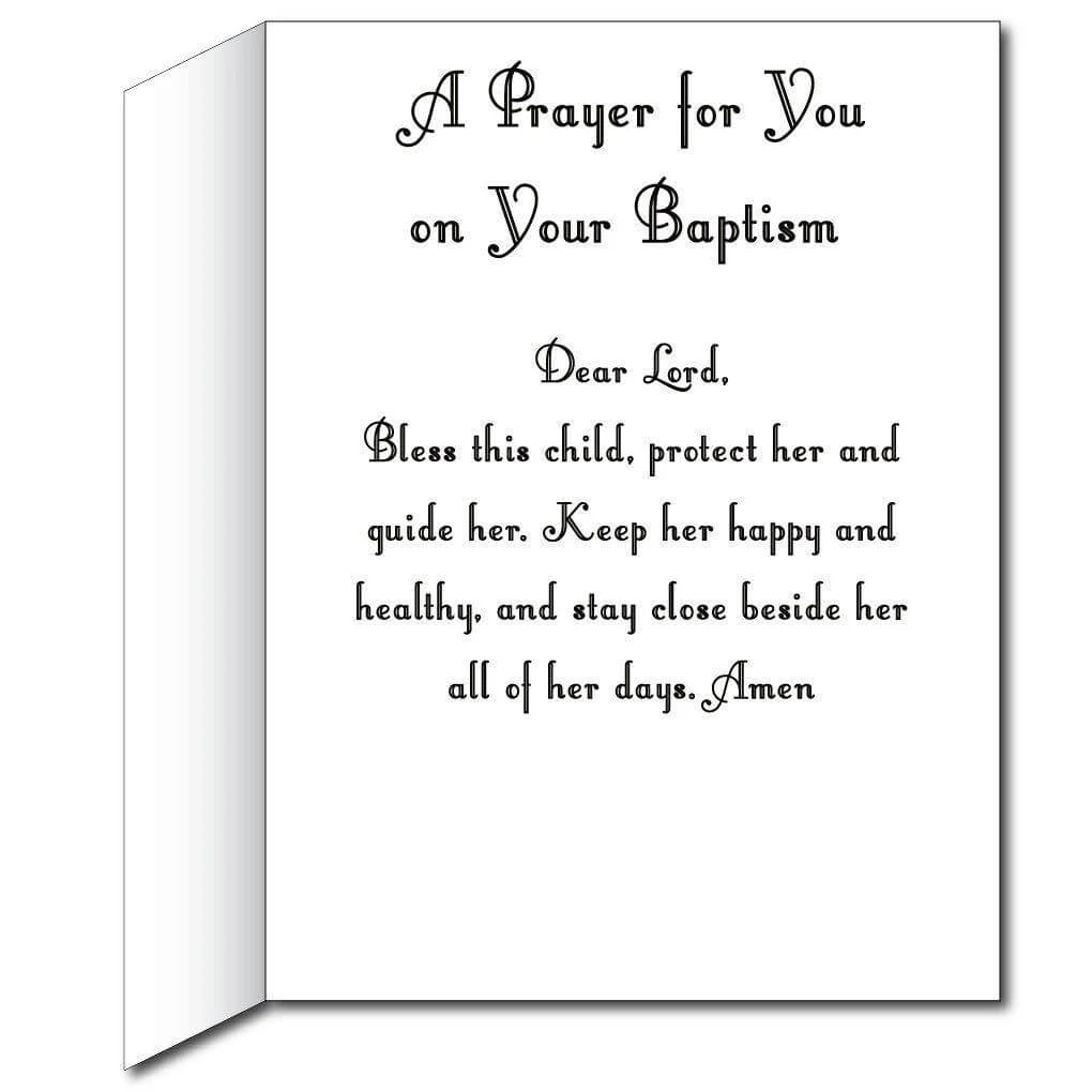 Giant Pink Girl Baptism Greeting Card - Image 3
