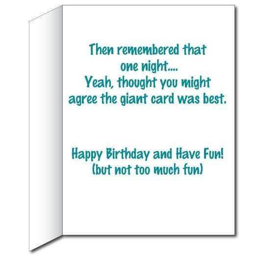 4' Giant Happy Birthday Funny Martini Greeting Card - Image 3