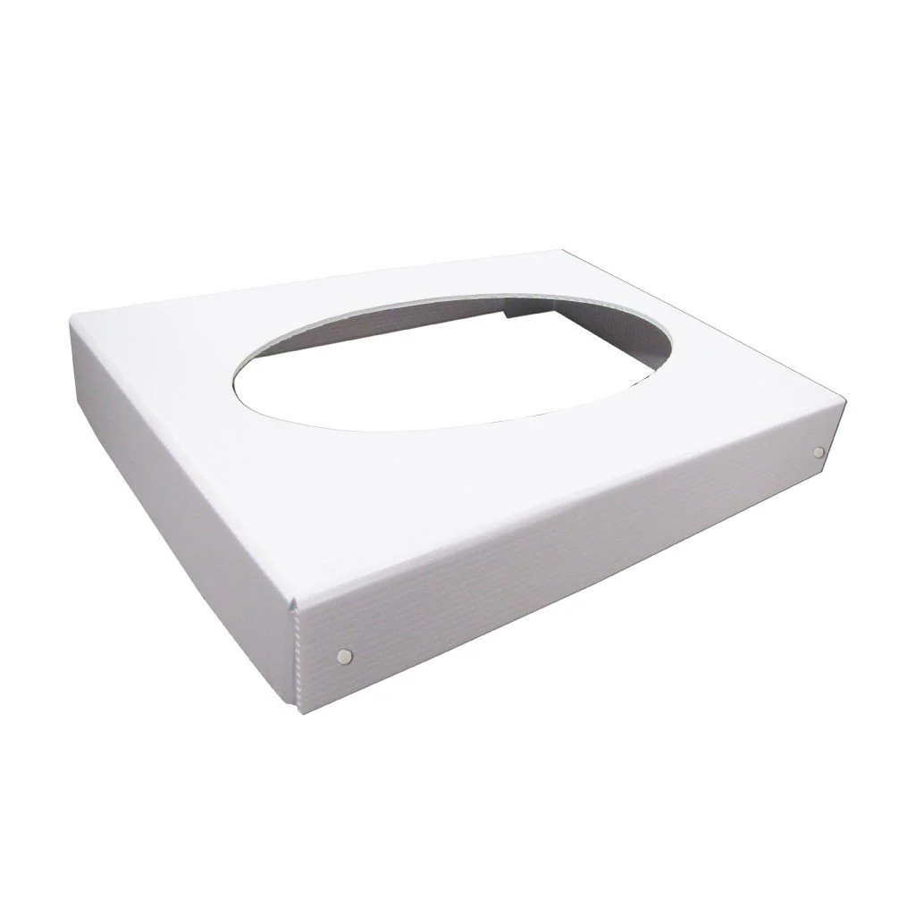 36.5 Gallons Disposable Recyclable Corrugated Plastic Trash Cans (Blank) - Image 4