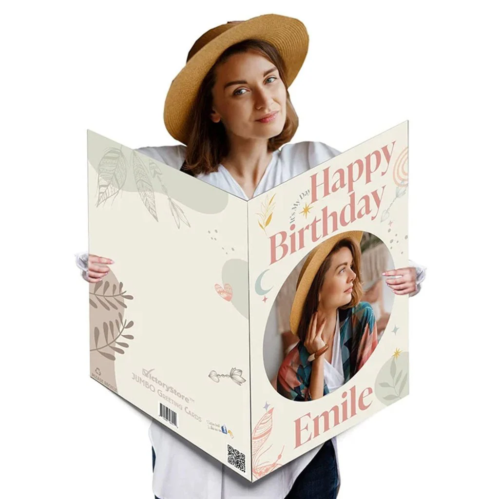 3' Jumbo Custom BOHO Birthday Card