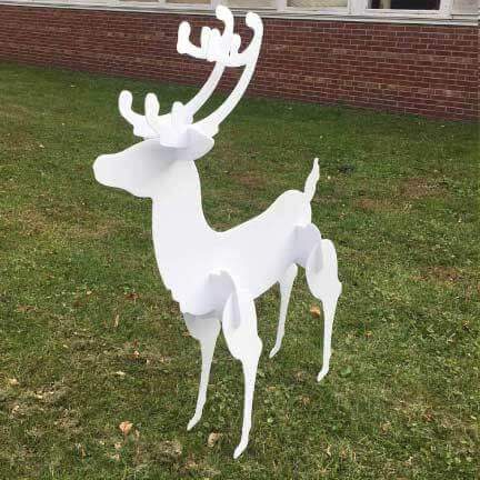 3D Christmas Reindeer and Tree Yard Decorations - Image 2