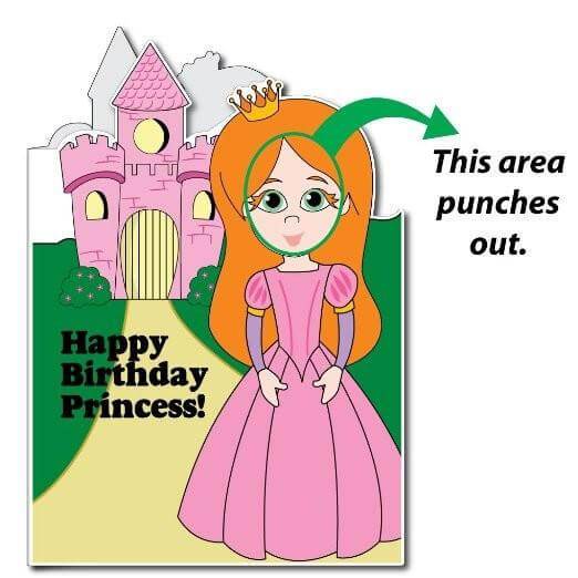 4' Giant Cut Out Princess Birthday Greeting Card