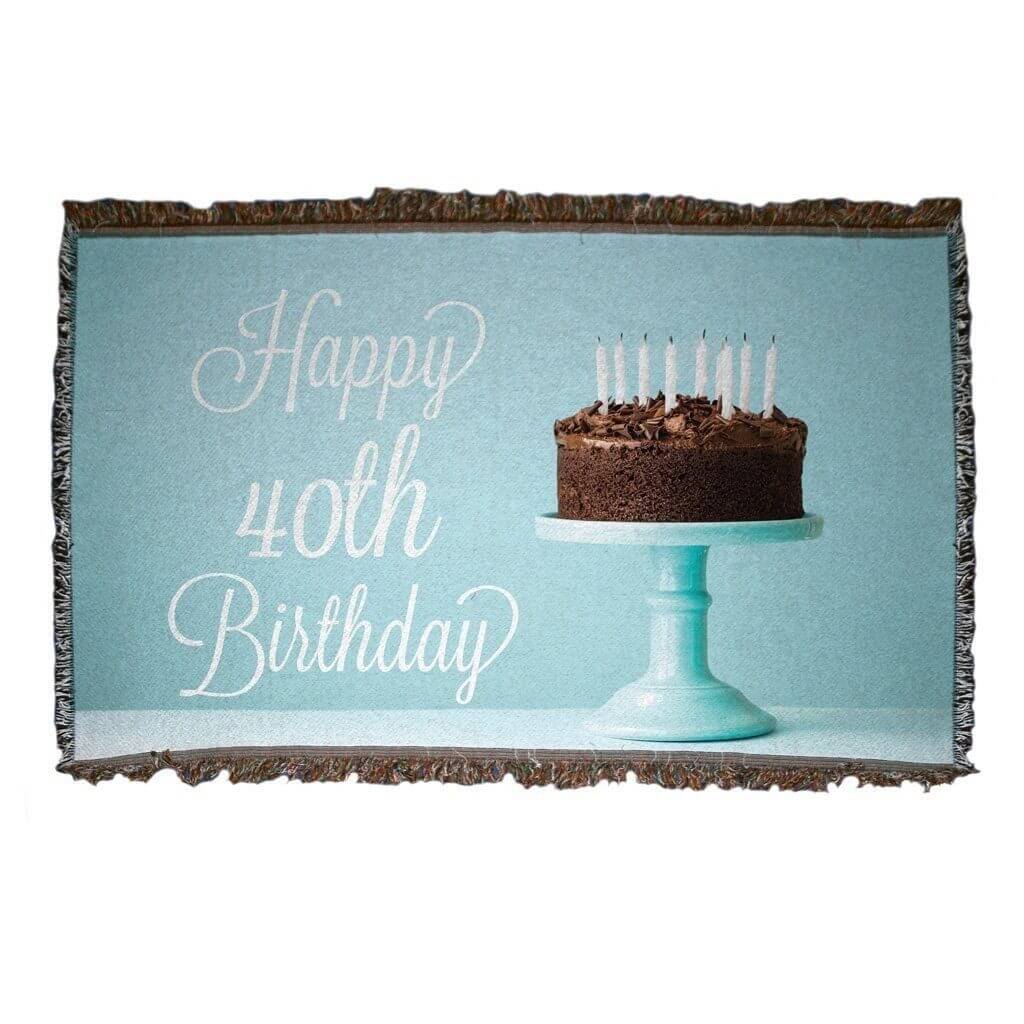 40th Birthday Woven Blanket