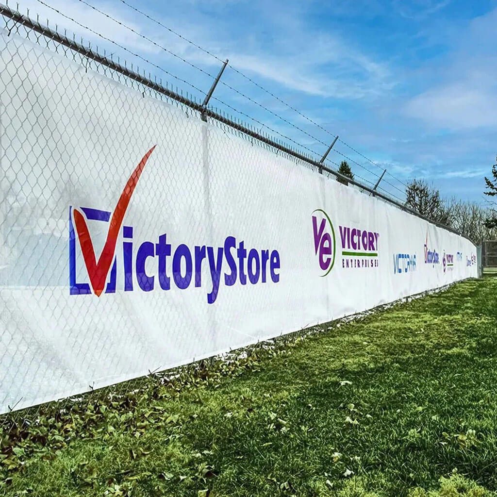 5'x50' Custom Logo Mesh Fence Wrap - Image 9