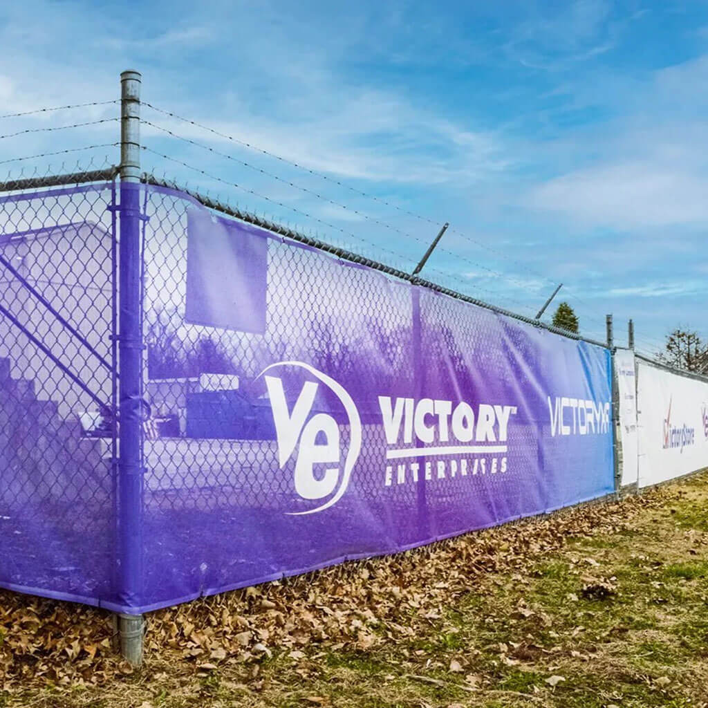 5'x50' Custom Logo Mesh Fence Wrap - Image 5