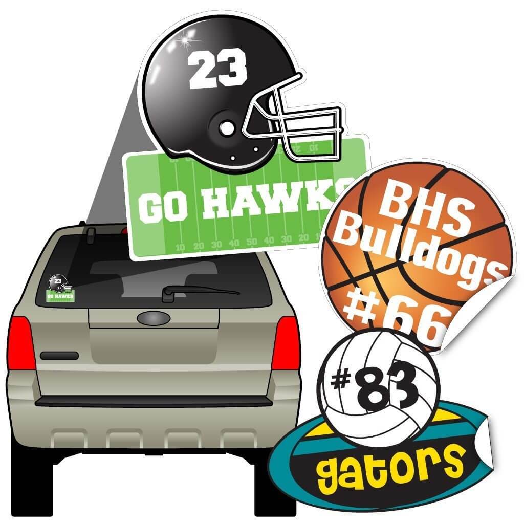 6" Custom Window Decals for Teams - Image 2