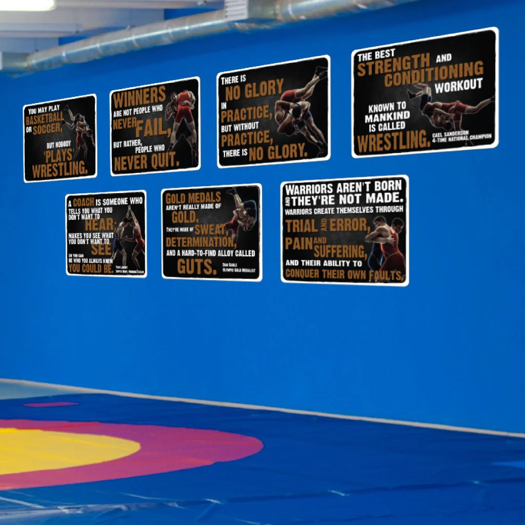 Wrestling Motivational Wall Signs – Set of 7 Large 18"x24" PVC Posters with Inspiring Quotes from Dan Gable & Cael Sanderson – Durable Wrestling Room, Gym, or Locker Room Décor - Image 11