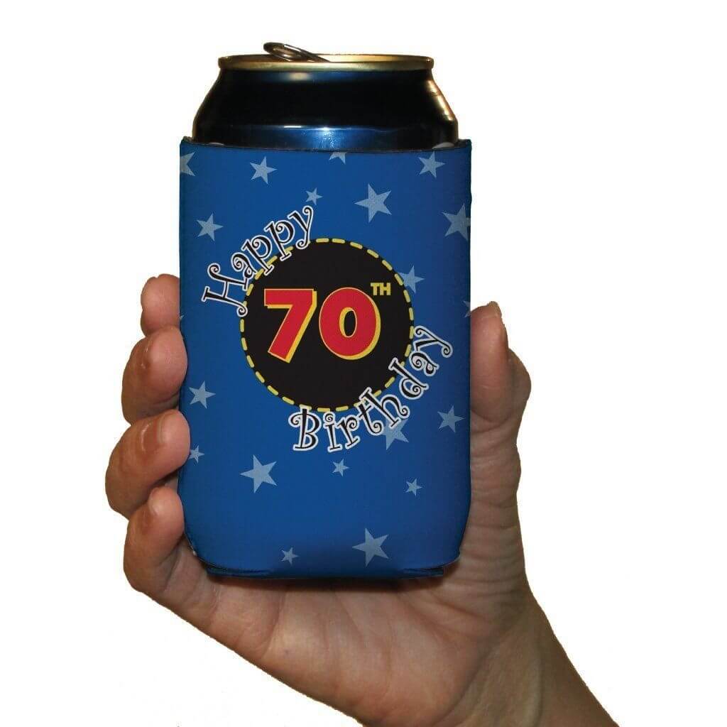 70th Birthday Party Can Cooler Set - Image 3