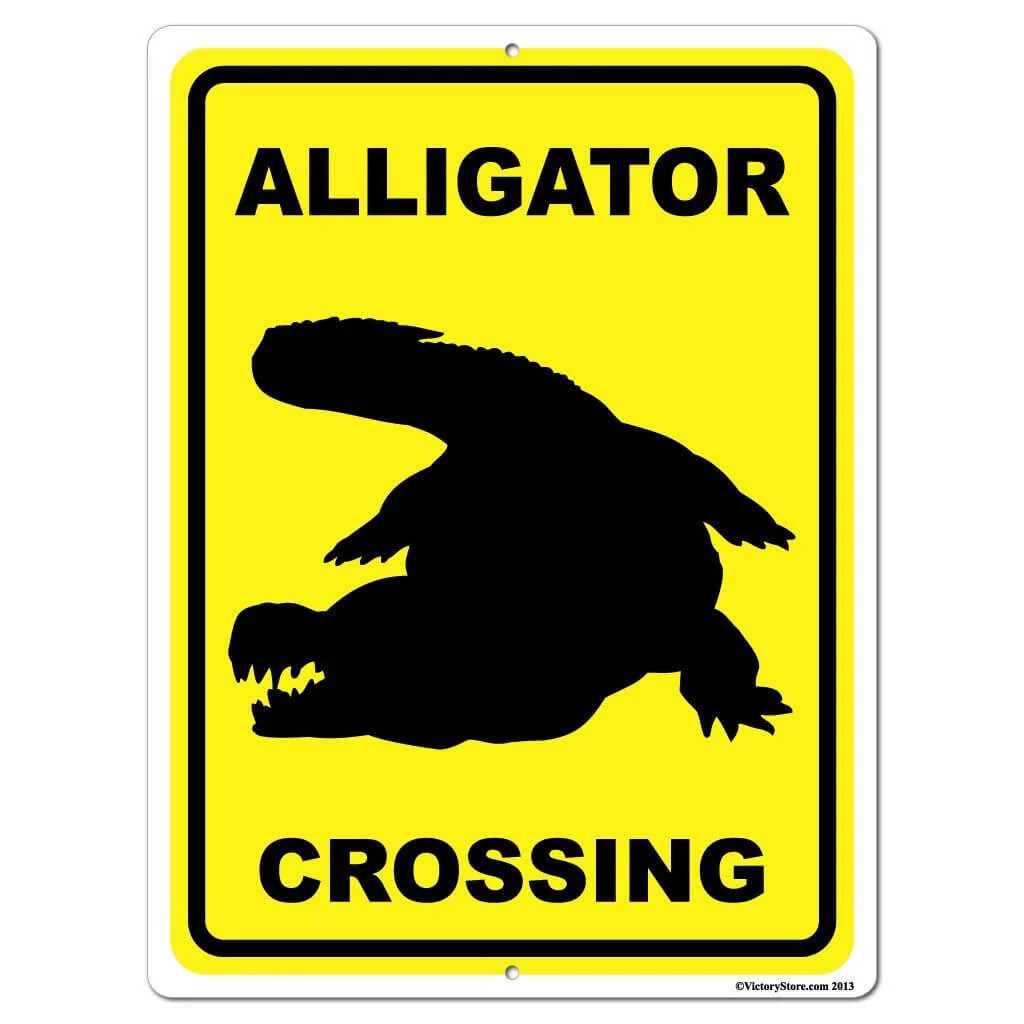Alligator Crossing Sign or Sticker - Image 7