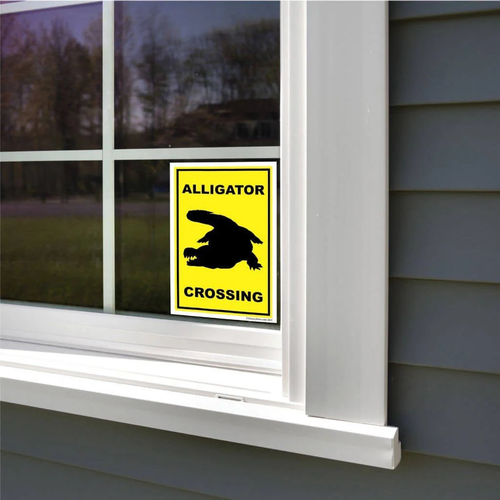 Alligator Crossing Sign or Sticker - Image 9