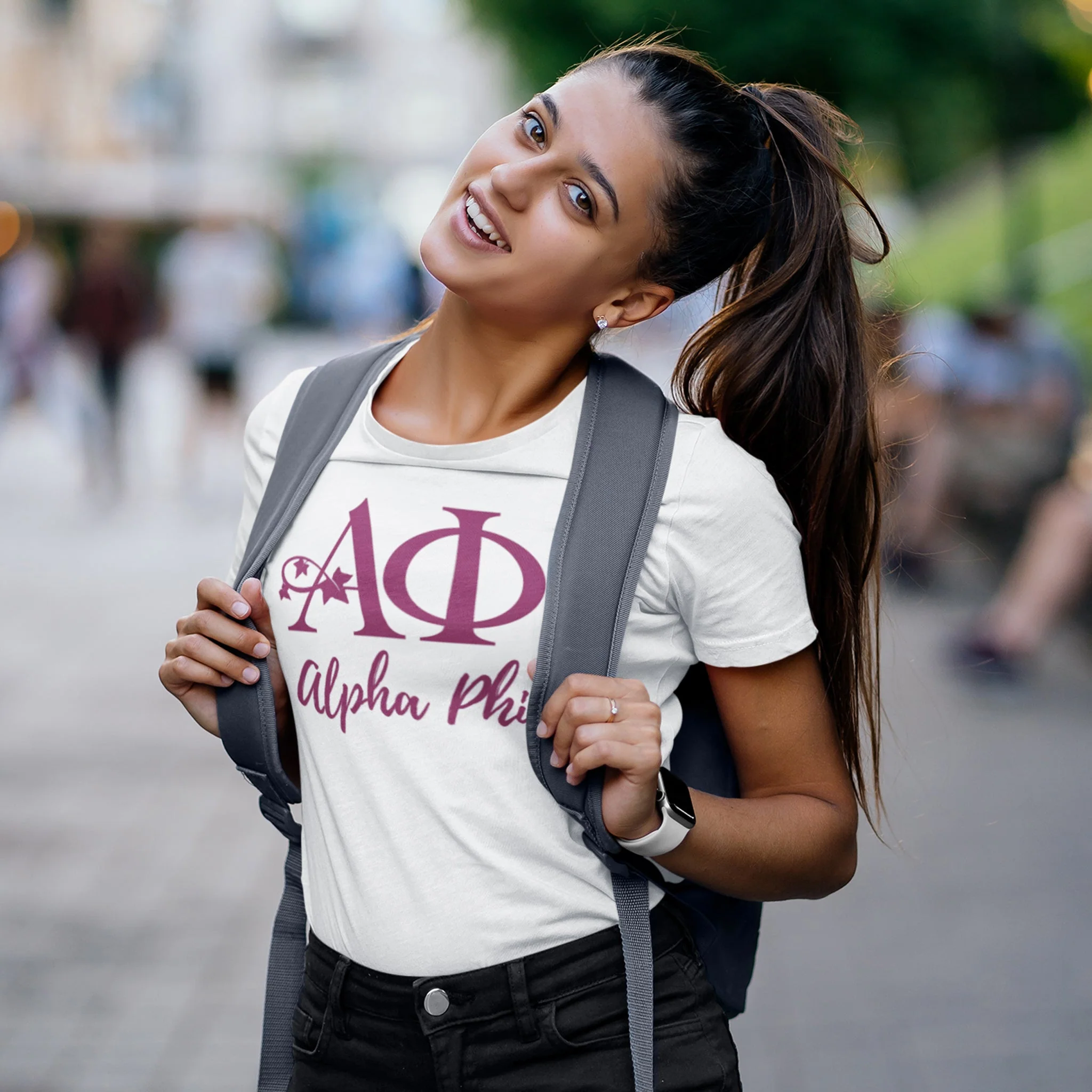 Alpha Phi Greek Letters T-shirt - Image 2