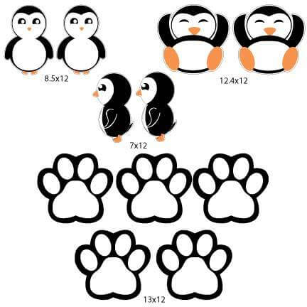 Arctic Birthday Pathway Markers Yard Cards 11 pcs - Image 2