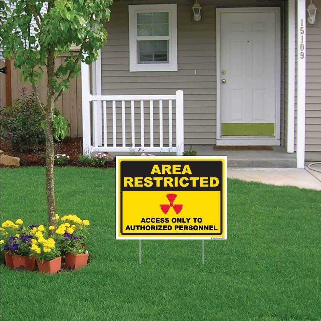 Area Restricted (Hazardous) Sign or Sticker