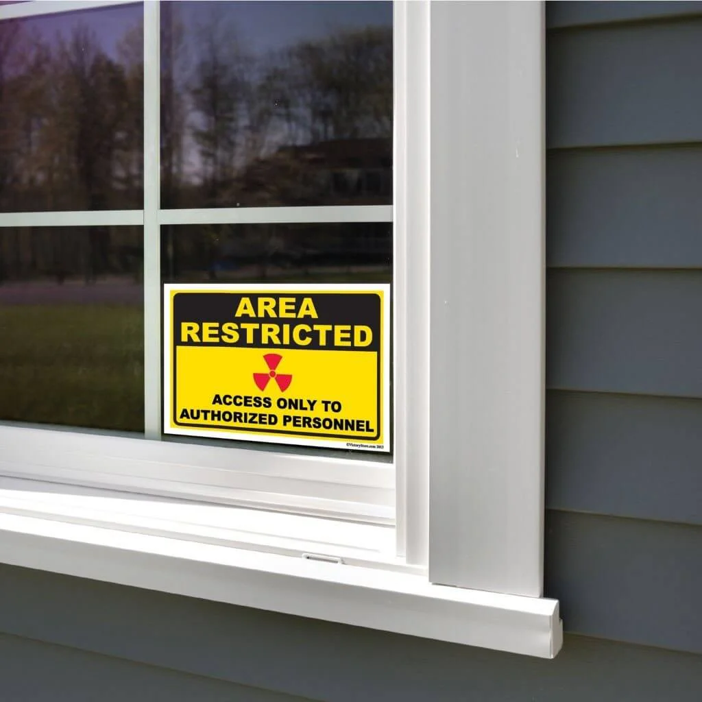 Area Restricted (Hazardous) Sign or Sticker - Image 6
