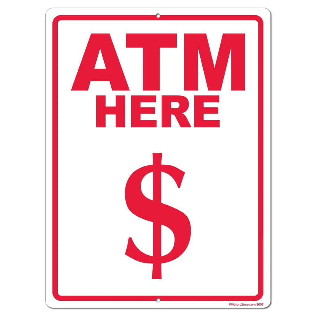 ATM Here/Inside Sign or Sticker - Image 3