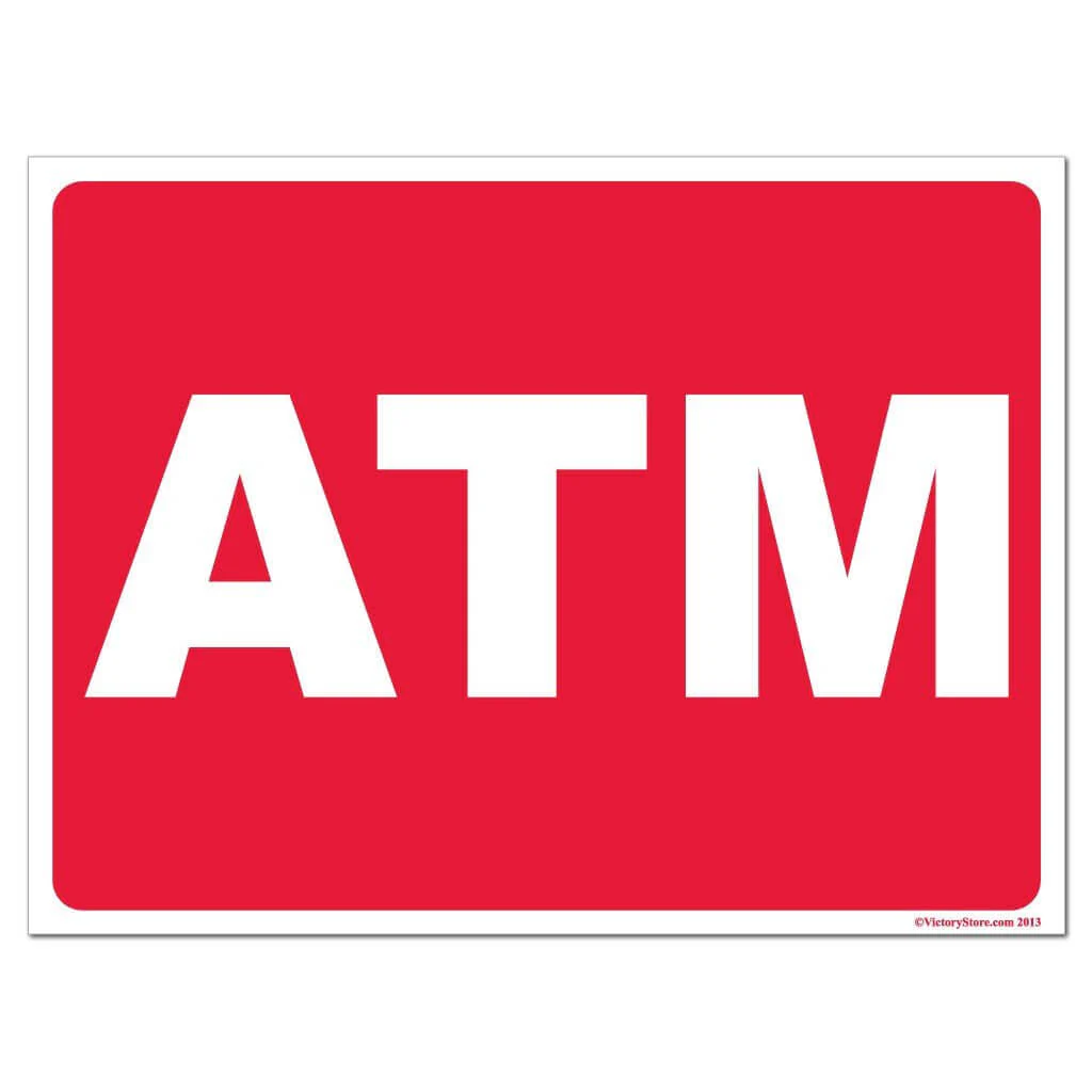 ATM Sign or Sticker - Image 2
