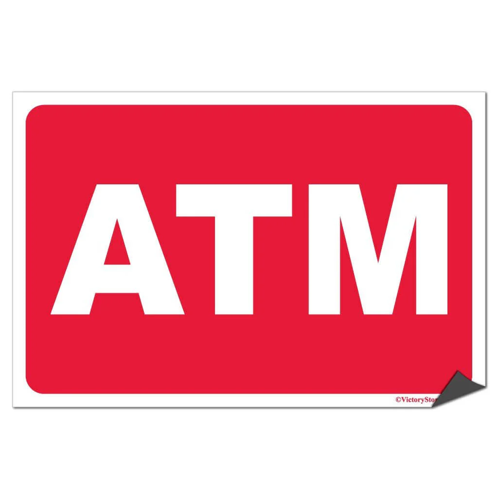 ATM Sign or Sticker - Image 5