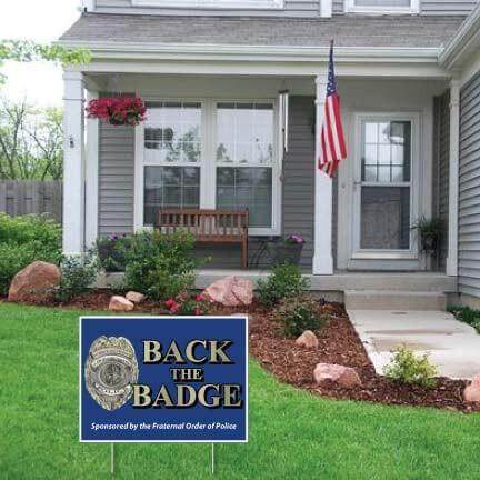 Back the Badge 18"x24" Yard Sign - Image 3