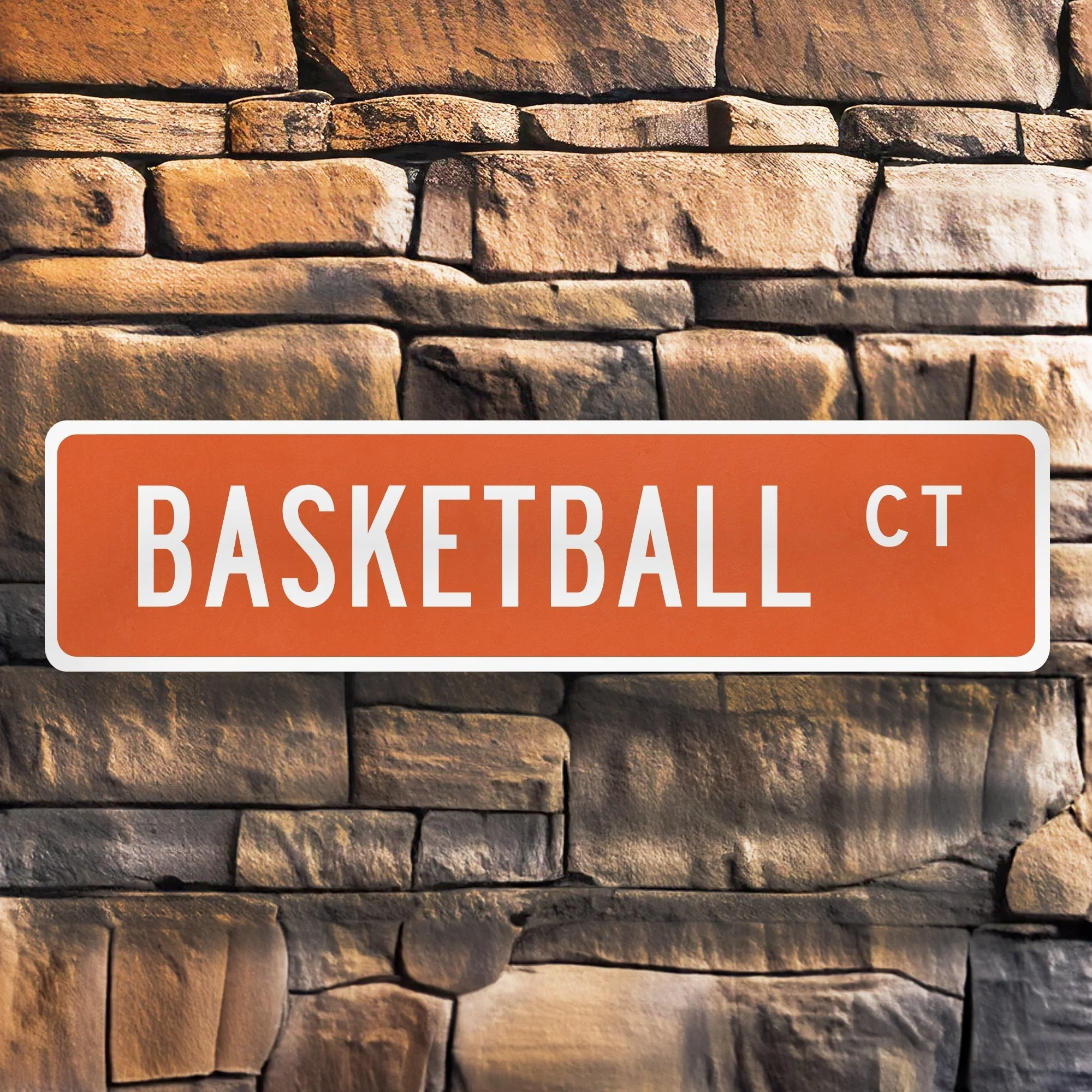 Basketball Street Sign β Aluminum Sports Sign for Man Cave, Locker Room, or Game Room